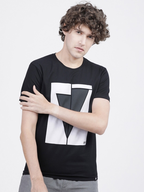 

Ecko Unltd Men Black Printed Round Neck T-shirt