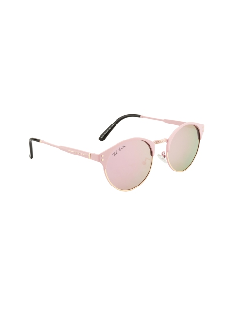 

Ted Smith Women Pink Lens & Gold-Toned Round Polarised Sunglasses TS-NA295/S_C6