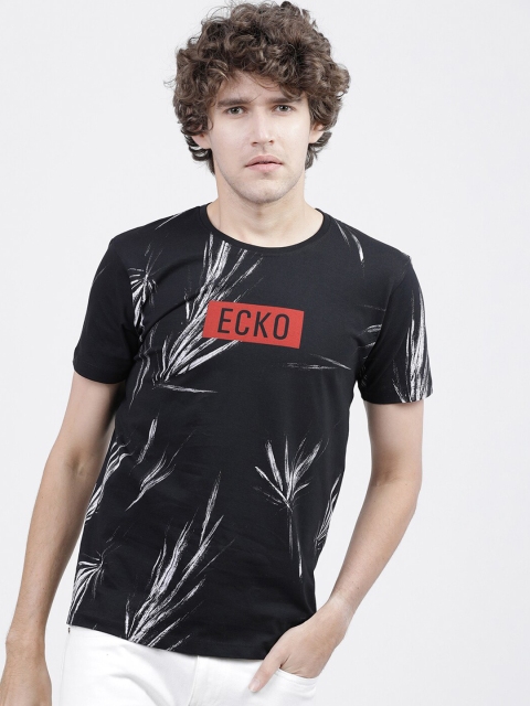 

Ecko Unltd Men Black Printed Round Neck T-shirt