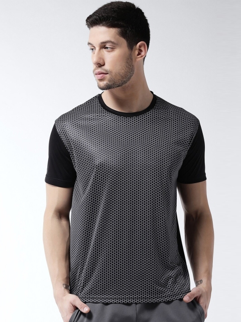 

Masch Sports Men Black Printed Round Neck T-shirt