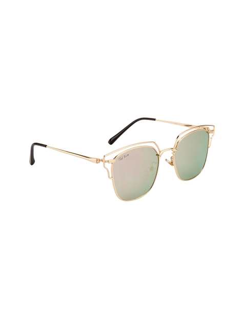 

Ted Smith Women Pink Lens & Gold-Toned Square UV Protected Sunglasses TS-NJ897/S_GLD/PINK