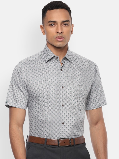 

Van Heusen Men Grey Regular Fit Printed Casual Shirt