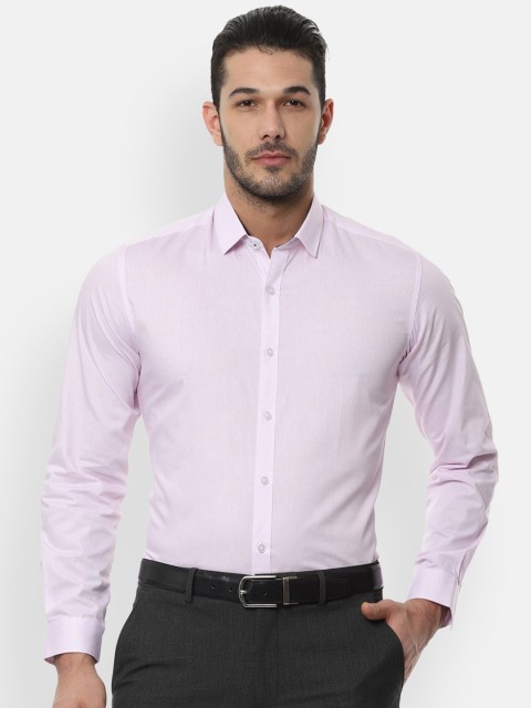 

Louis Philippe Men Pink Slim Fit Printed Formal Shirt