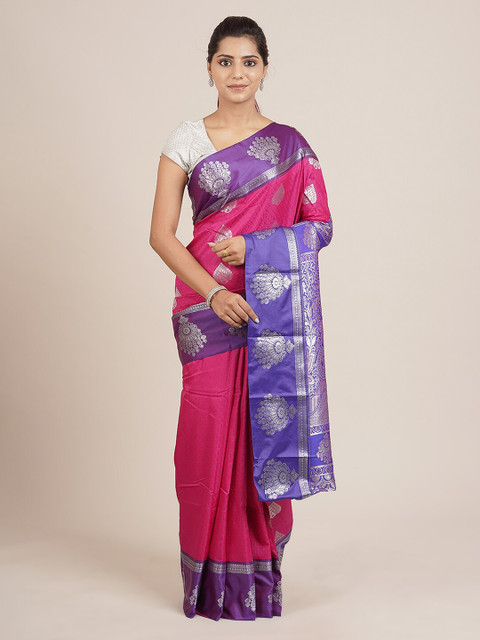 

Pothys Pink Woven Design Art Silk Saree