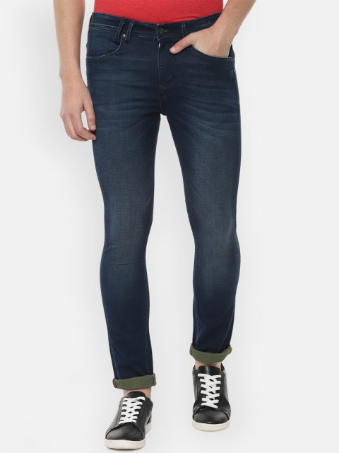 

Louis Philippe Jeans Men Navy Blue Slim Fit Light Fade Stretchable Jeans