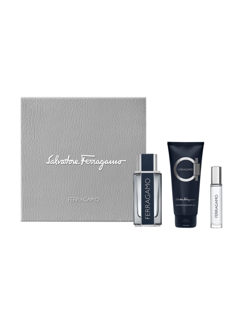

Salvatore Ferragamo Set Of 3 EDT & SG with EDT Purse, Transparent