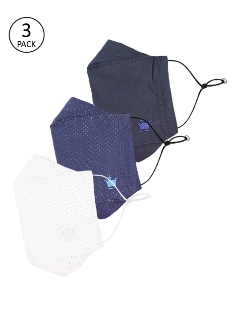 

Louis Philippe Men Pack Of 3 Assorted 3-Ply Cotton Protective Outdoor Masks
