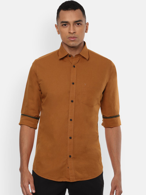 

Van Heusen Sport Men Khaki Slim Fit Solid Casual Shirt
