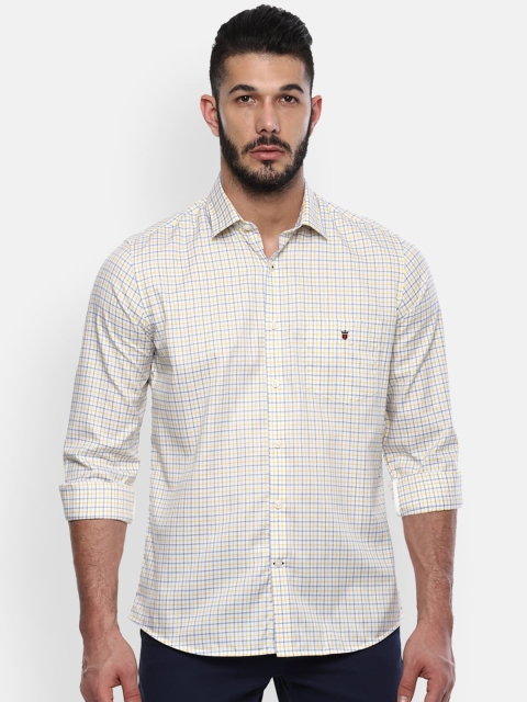 

Louis Philippe Sport Men Off-White & Blue Slim Fit Checked Casual Shirt