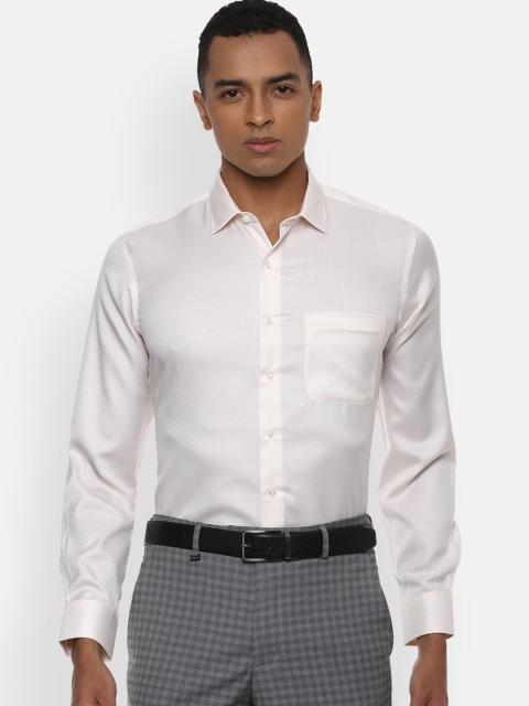 

Van Heusen Men Off-White Slim Fit Solid Formal Shirt