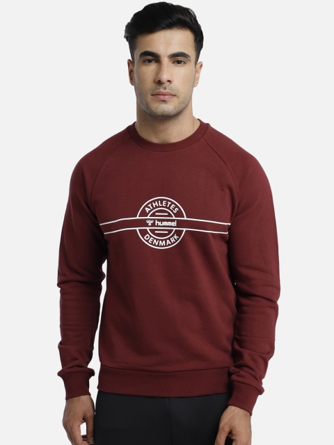 

hummel Men Red Printed Sweatshirt