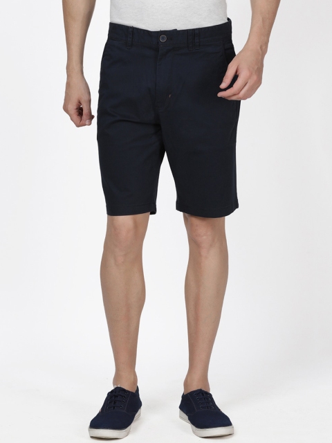 

t-base Men Navy Blue Solid Slim Fit Chino Shorts