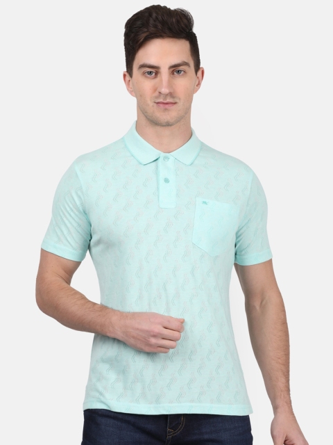

Monte Carlo Men Blue & Red Printed Polo Collar T-shirt