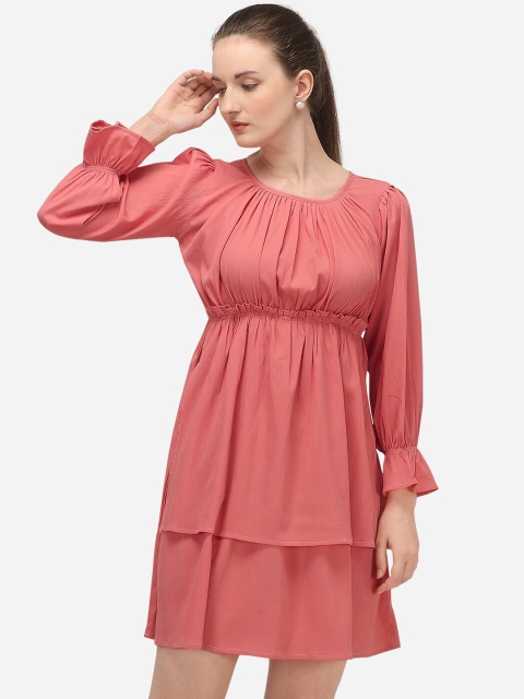 

Mesmora Pink Layered Empire Dress