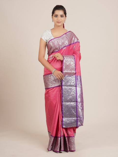 

Pothys Pink Woven Design Art Silk Saree