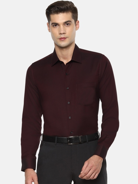 

Van Heusen Men Maroon Slim Fit Solid Formal Shirt