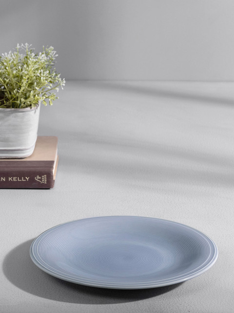 

Pure Home and Living Set Of 2 Blue Ceramic Serene Ocean Dessert Plates
