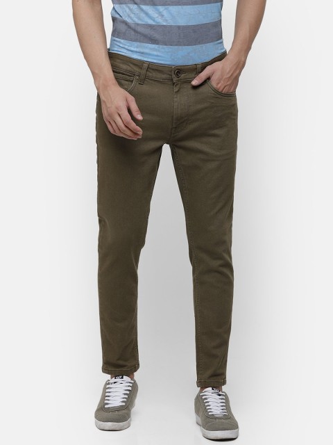 

Voi Jeans Men Olive Green Tapered Fit Stretchable Jeans