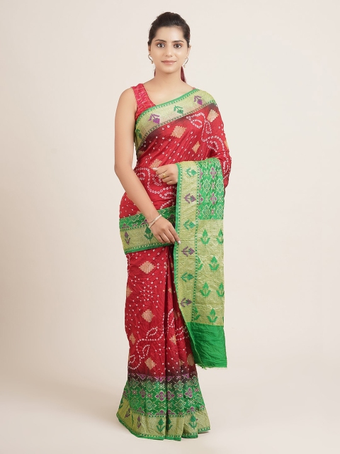

Pothys Red Printed Art Silk Saree