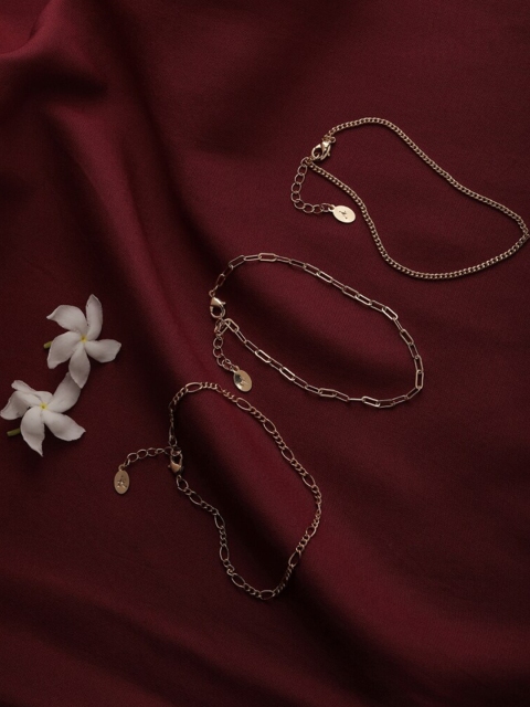 

Accessorize Set of 3 Gold-Plated Brass Chain