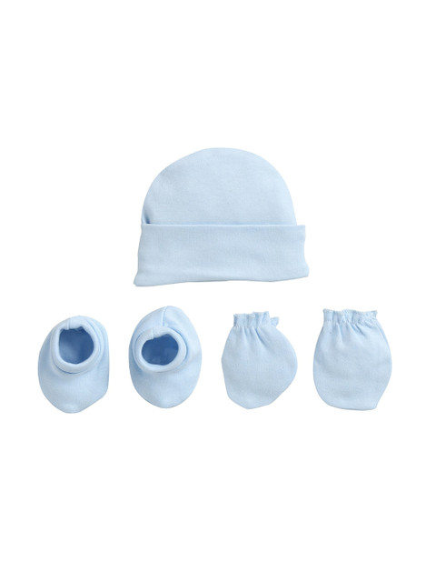 

BUMZEE Unisex Kids Blue Solid Cap, Mitten, Booty