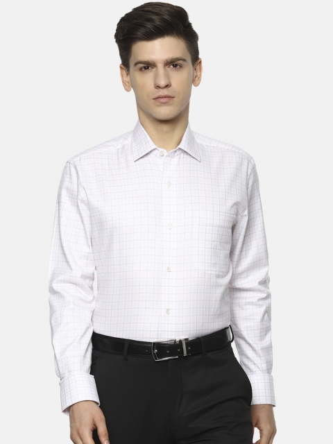 

Luxure by Louis Philippe Men White Regular Fit Checked Casual Shirt