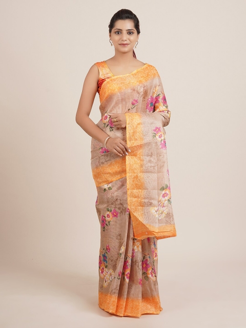 

Pothys Brown Printed Pure Cotton Saree