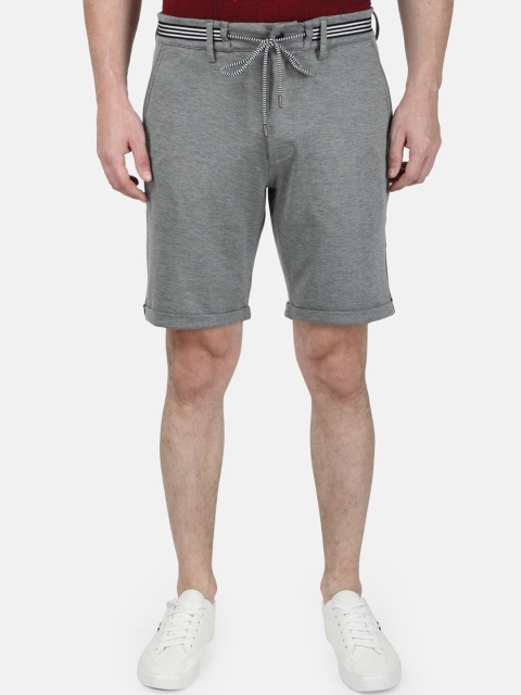 

Monte Carlo Men Grey Melange Solid Regular Fit Shorts