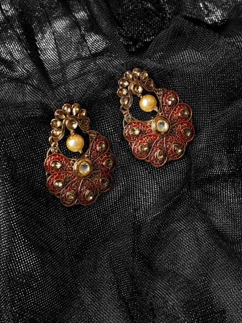 

PANASH Gold-Plated & Red Contemporary Studs