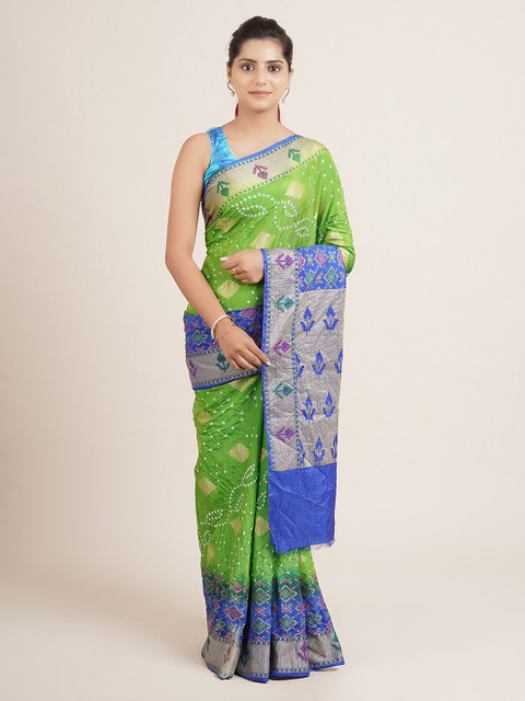 

Pothys Green & Blue Art Silk Printed Saree