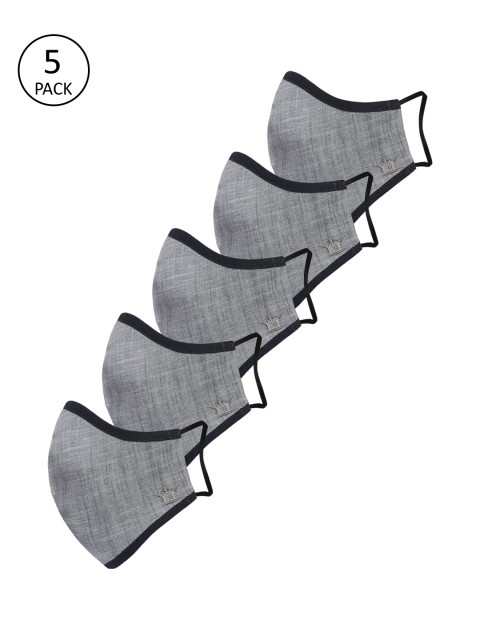 

Louis Philippe Men Pack Of 5 Assorted 3-Ply Reusable Cotton Protective Outdoor Masks