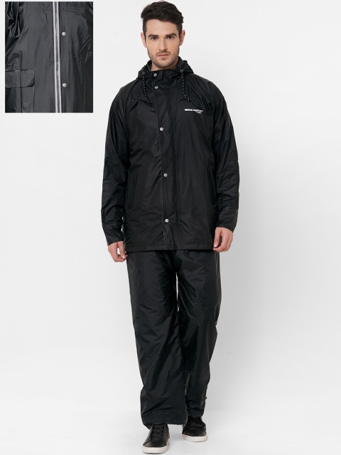 

Zeel Men Black Solid Reversible Rain Suit