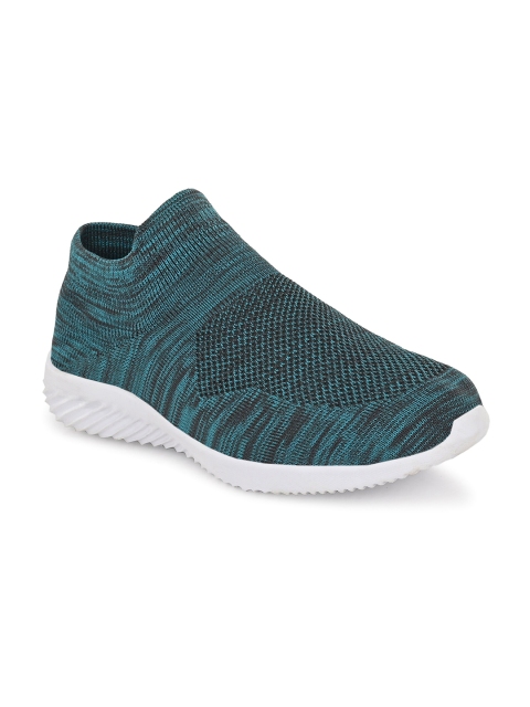 

DERBY KICKS Men Teal Blue Mesh Running Shoes