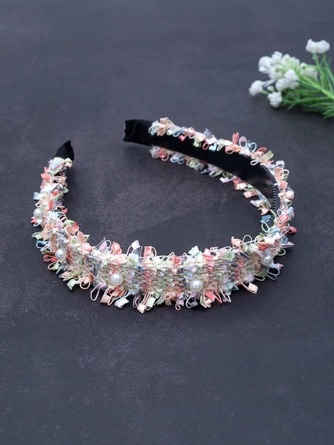

Golden Peacock Multicoloured Embellished Hairband, Multi