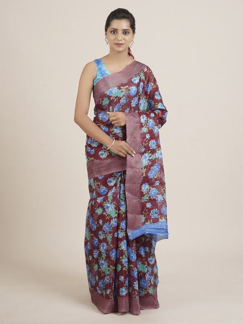 

Pothys Maroon Woven Design Saree