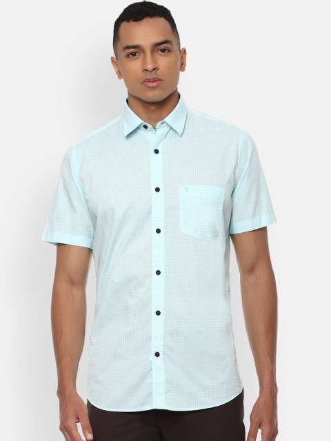 

Van Heusen Sport Men Blue Pure Cotton Slim Fit Printed Casual Shirt