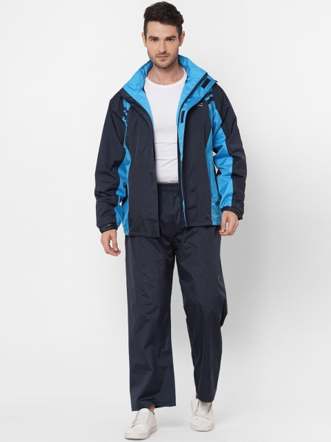 

Zeel Men Navy Blue Colorblocked Rain Suit