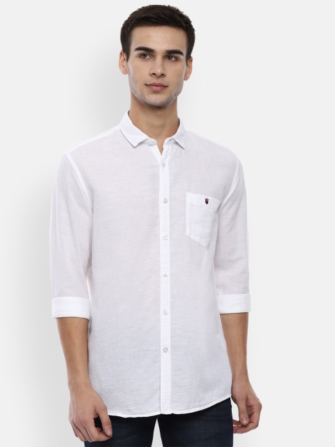 

Louis Philippe Jeans Men White Slim Fit Solid Casual Shirt