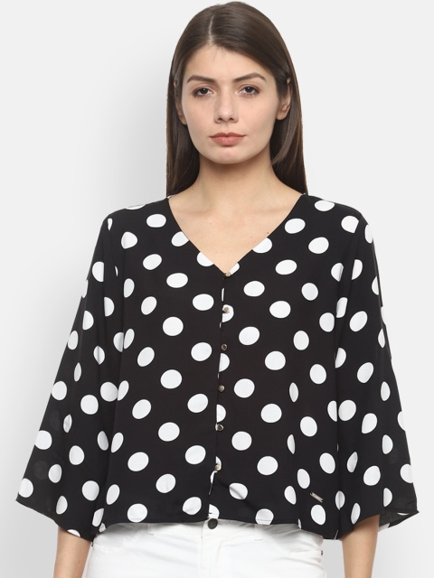 

Van Heusen Woman Black & White Geometric A-Line Top