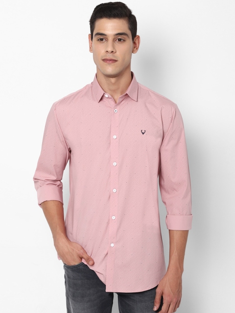

Allen Solly Men Pink Slim Fit Solid Casual Shirt