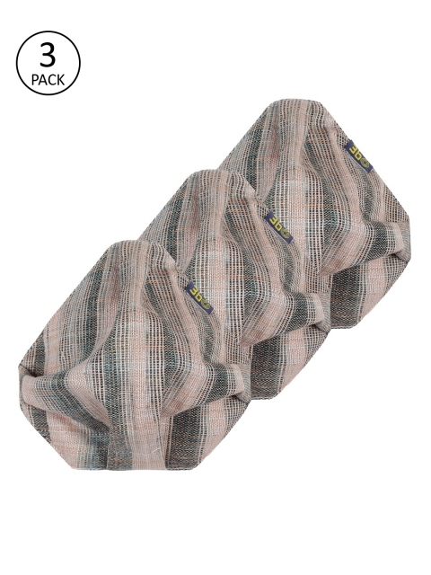 

3BO Women Pack Of 3 Assorted 3-Ply Cotton Reusable Cloth Face Masks