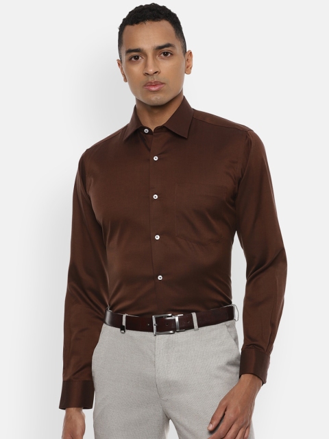 

Van Heusen Men Coffee Brown Regular Fit Solid Formal Shirt