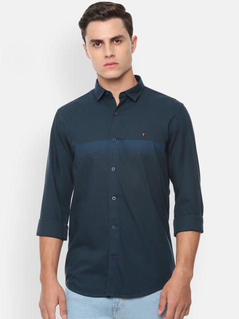 

Louis Philippe Sport Men Navy Blue Slim Fit Solid Casual Shirt