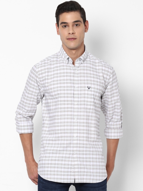 

Allen Solly Men White Slim Fit Checked Casual Shirt