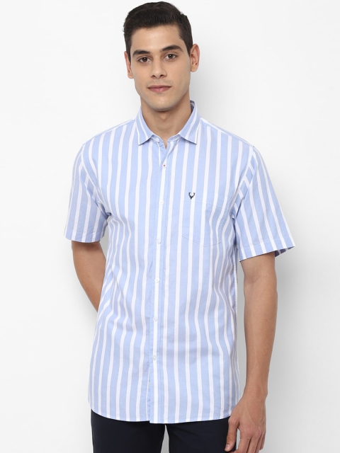 

Allen Solly Men Blue Slim Fit Striped Casual Shirt