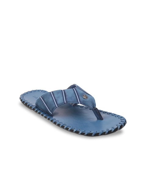 

Mochi Men Blue Solid Comfort Sandals