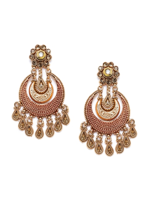 

PANASH Gold-Plated Crescent Shaped Chandbalis