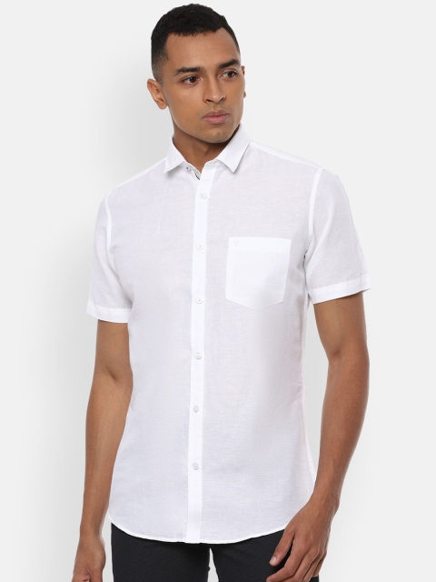 

Van Heusen Sport Men White Slim Fit Solid Casual Shirt