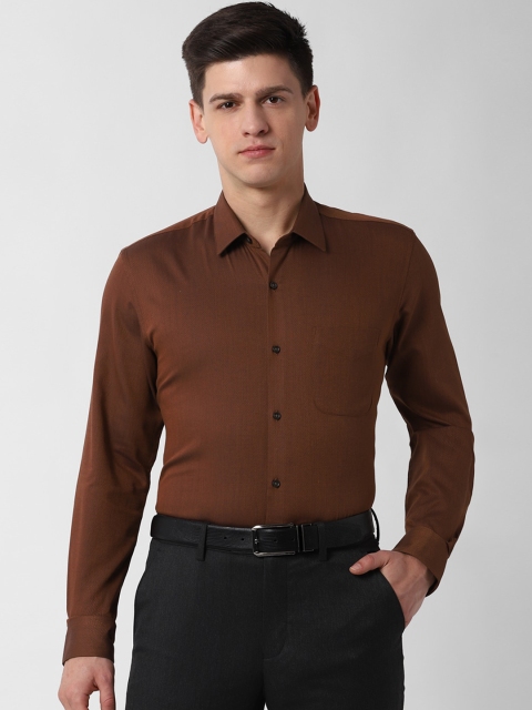 

Peter England Men Brown Regular Fit Solid Formal Shirt