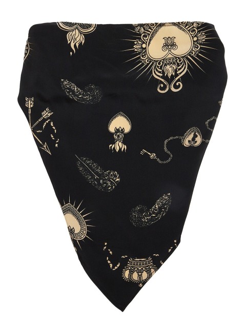 

MAGRE Women Black Printed Satin Scarf Band